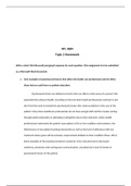 HLT 306V Topic 2 Homework; Psychosocial Factors and Patient Education