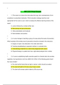 Chamberlain NR 222 Final Exam,NR 222 Final Exam Study Guide  / Chamberlain NR222 Final Exam,NR222 Final Exam Study Guide  (Latest 2020): Health and Wellness (Best Guide ,Questions & Answers)