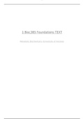BIOC 385 Lecture 1 Foundations in Biochemistry