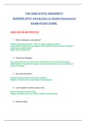 NURSING 6410: Introduction to Health Assessment (ANUS, RECTUM AND PROSTATE) Exam Study Guide : Latest 2020,The Ohio State University 