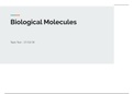 GCSE Biology Biological Molecules