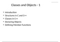 Objected oriented programming using  C++