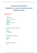 NURSING 6410: Introduction to Health Assessment (MENTAL STATUS) Exam Study Guide : Latest 2020,The Ohio State University
