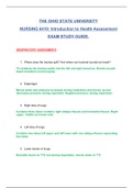 NURSING 6410: Introduction to Health Assessment (RESPIRATORY ASSESSMENT) Exam Study Guide : Latest 2020,The Ohio State University