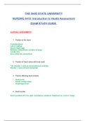 NURSING 6410: Introduction to Health Assessment (CARDIAC ASSESSMENT) Exam Study Guide : Latest 2020,The Ohio State University