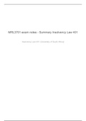  MRL3701 - Insolvency Law xam-notes-summary-