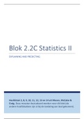 Verhelderende samenvatting van Blok 2.2C Statistics II: Explaining and predicting