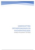 orthopedagogiek en psychopathologie