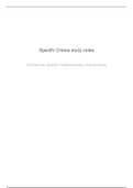 CRW2602 - Criminal Law: Specific Crimes study-notes