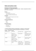 Water and carbon cycles