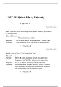 INFO 505 Quiz-6,  Answers, Health Informatics – INFO 505, Liberty University