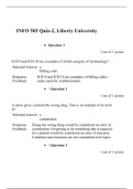 INFO 505 Quiz-5,  Answers, Health Informatics – INFO 505, Liberty University