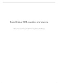 IND2601 - African Customary Law exam-october-2018-questions-and-answers