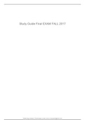 NURSING NUR 3180 Adult Final Exam  (FALL)  STUDY GUIDE is intended to assist you in preparing for the examination and may contain all information included on the exam.