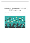 IC 1.3 Media & Entrepreneurship 2019-2020 CC02 Theory Summary