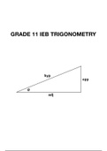Grade 11 IEB Trigonometry