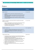 Chamberlain College of Nursing : NR 222 Exam 2 Study Guide / NR222 Exam 2 Study Guide (NEW 2020): Health and Wellness (Latest Guide) 