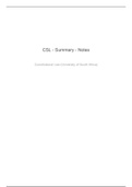  CSL2601 - Constitutional Law summary-notes for exam preparations