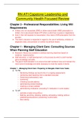 RN ATI Capstone Leadership and Community Health Focused Review