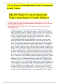 NR 305 Week 5 Graded Discussion Topic Assessing for Family Violence