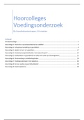Hoorcolleges + samenvatting literatuur Voedingsonderzoek (GZW)