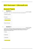  NUR 6531 final exam 1 (Microsoft.com Account Team)/ Satisfaction Guaranteed