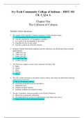 Ivy Tech Community College of Indiana – HIST 101 Ch. 1_Q n A  Chapter One The Collision of Cultures