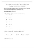 Math120R: Precalculus Test 1 Review, Fall   2019 Sections [COMPLETED - A]