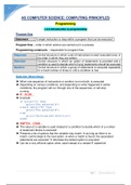 OCR Computer Science AS Unit 1 - Computing Principles (Programming) Notes