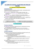 OCR Computer Science AS Unit 2 - Algorithms and Problem Solving Notes