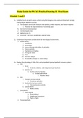 Study Guide for PN 161 Practical Nursing III   Final Exam Module 1 and 2, Complete solution guide.