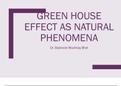 Green House Effect a Natural Phenomina