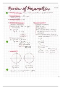 AP Calculus BC: Parametrics & Polar (unit 9 full textbook notes)