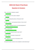 BIOS 242 Week 8 Final Exam Questions With Complete |Latest 100% Correct Answers (ALREADY GRADED A)