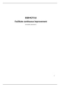 Solution: BSBMGT516  Facilitate continuous improvement Summative assessment 1