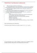 NR 603 Week 3 Bundle: Case Discussion Cardiovascular plus Quiz Material{GRADED A}