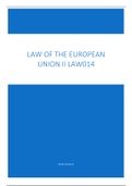 Law of the European Union II Complete Study Guide