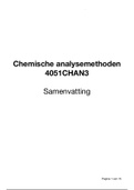 Samenvatting - Chemische Analysemethoden (CAM, 4051CHAN3) - MST