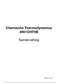 Samenvatting - Chemische Thermodynamica (CTD, 4051CHTHE) - MST