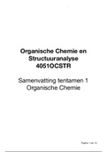 Samenvatting OC T1 - Organische Chemie en Structuuranalyse (OCS, 4051OCSTR) - MST