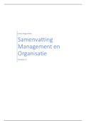 Samenvatting Management en Organisatie - Fontys Semester 2.1