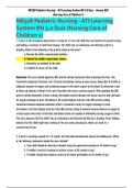 NR328 Pediatric Nursing - ATI Learning System RN 3.0 Quiz (Nursing Care of Children 1) LATEST (VERIFIED) UPDATE