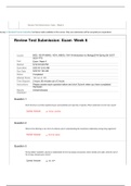 BIOL 1001 Exam Week 6 Final Exam / BIOL1001 Week 6 Final Exam / BIOL 1001 Review Test Submission: Exam Week 6 Final (Latest): Introduction to Biology (ANSWERS VERIFIED 100% CORRECT)