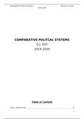 Summary Comparative Political Systems