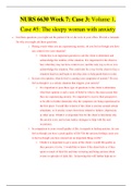 NURS 6630 Week 7: Case 3: Volume 1, Case #5: The sleepy woman with anxiety With Latest Solution