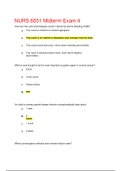 NURS 6551 Midterm Exam 4 Questions With All Answers Correct And Graded A 