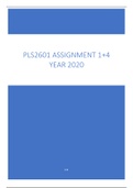 PLS2601 Assignment 1&4  Answers (2020)