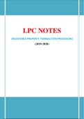 LPC Notes Registered property transaction procedure –Seller & Buyer  - 2019/2020 (Distinction Grade)