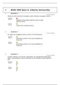 BUSI 300 QUIZ 3/ BUSI 300 BUSINESS COMMUNICATIONS, Liberty University 30 Questions And Answers, ,Set-6