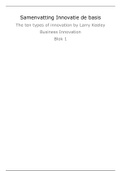 Uitgebreide Samenvatting Innovatie de basis - Business Innovation
